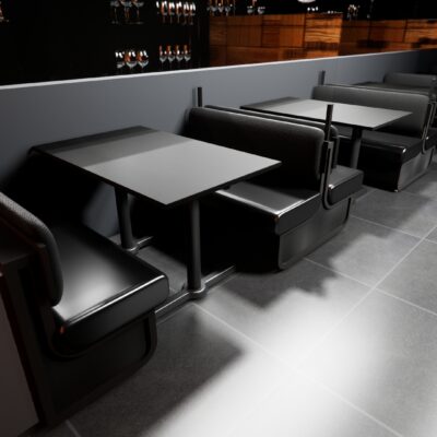 Booth y mesas para restaurantes