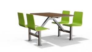 Mesa fija personalizada con diseño exclusivo, estructura robusta y acabado a medida, ideal para restaurantes, oficinas y espacios comerciales.