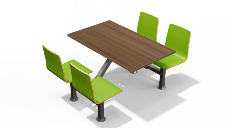 Mesa fija personalizada con diseño exclusivo, estructura robusta y acabado a medida, ideal para restaurantes, oficinas y espacios comerciales.